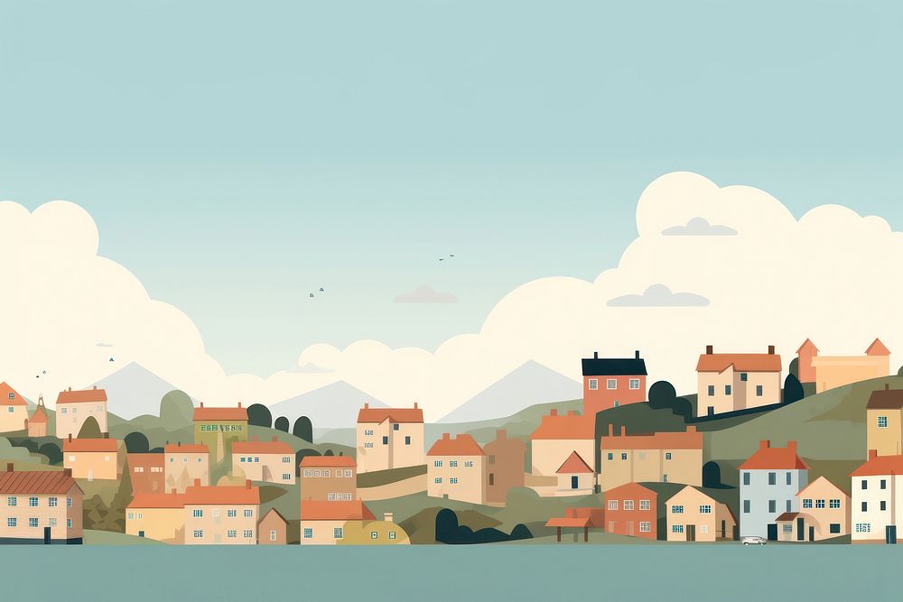 Background town architecture landscape. AI generated Image by rawpixel.