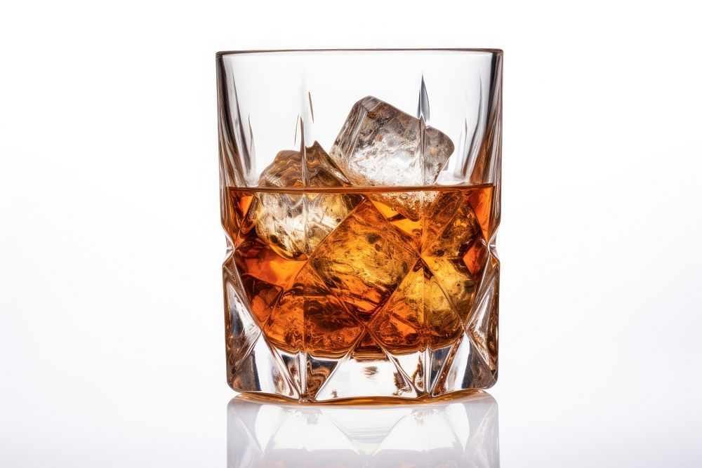 Glass with whiskey glass whisky drink. AI generated Image by rawpixel.