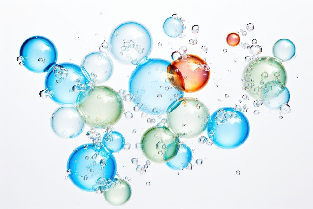 Water soap bubbles backgrounds white background biochemistry. AI generated Image by rawpixel.