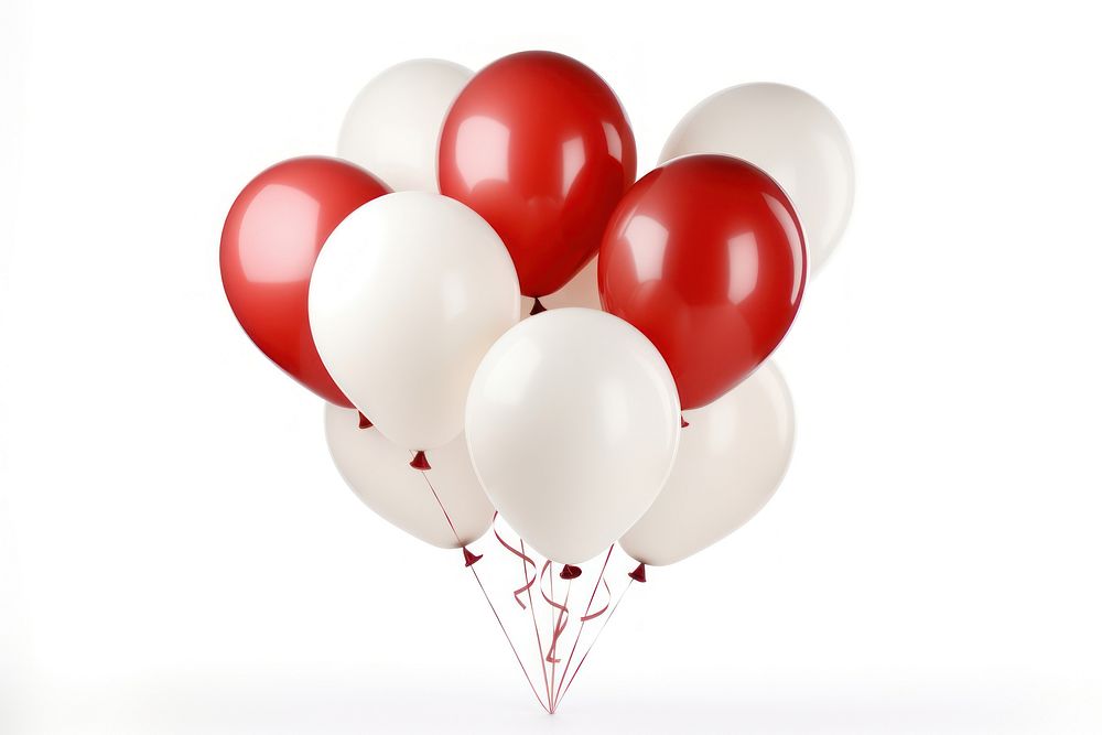 Balloons helium white red. AI generated Image by rawpixel.
