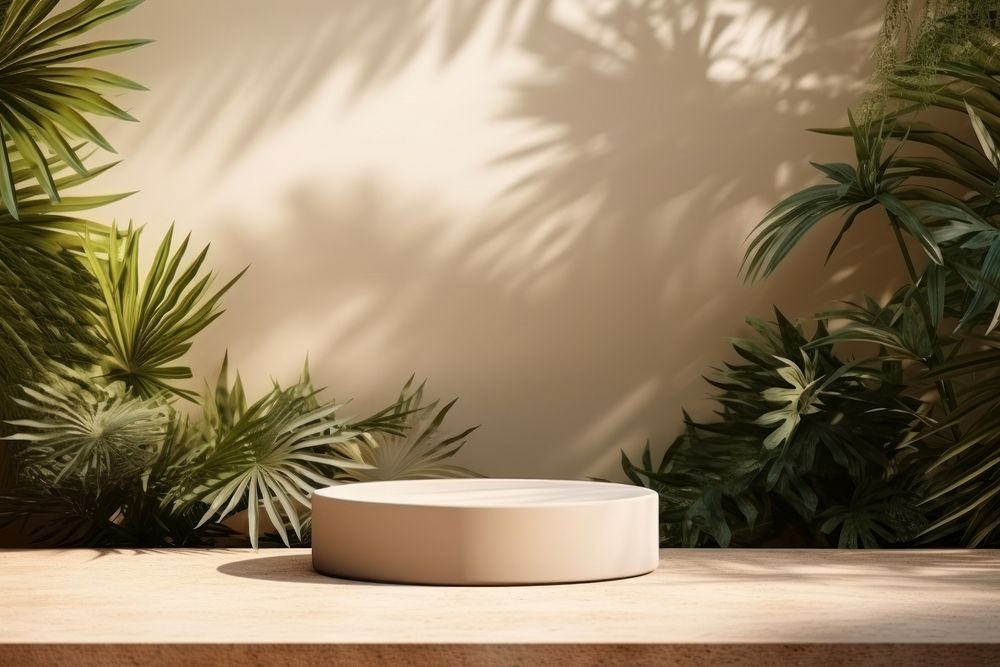 Podium outdoors houseplant flowerpot. AI generated Image by rawpixel.