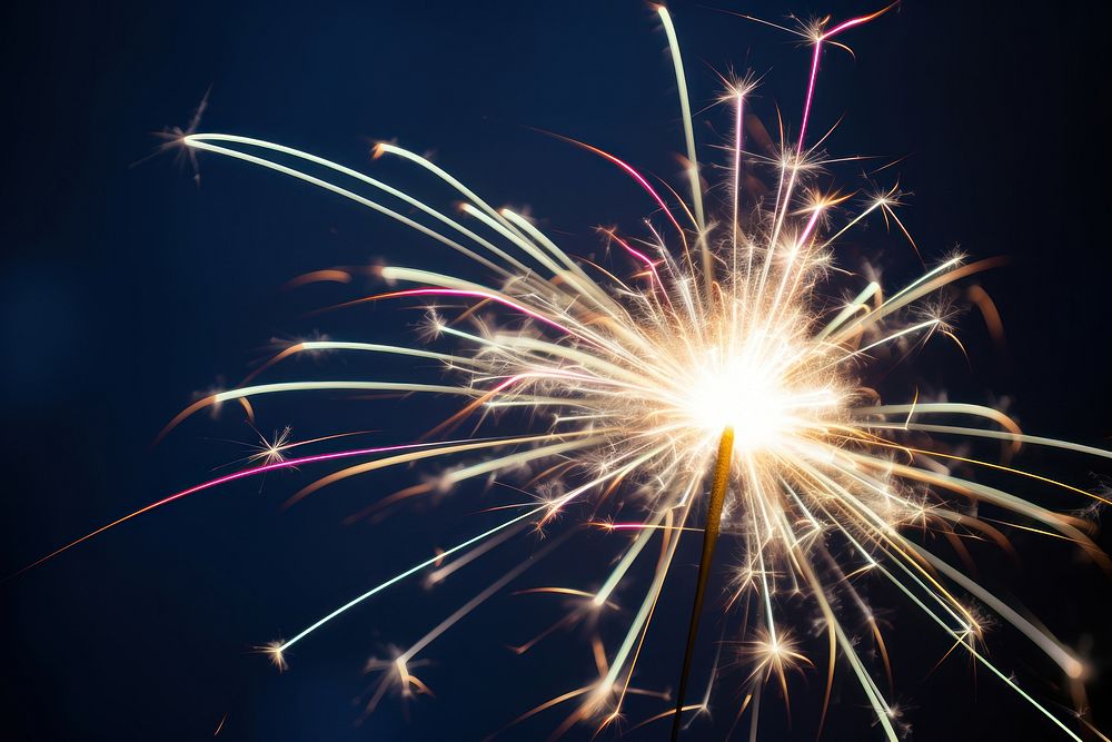 4th of July sparkler fireworks outdoors sparks light. AI generated Image by rawpixel.