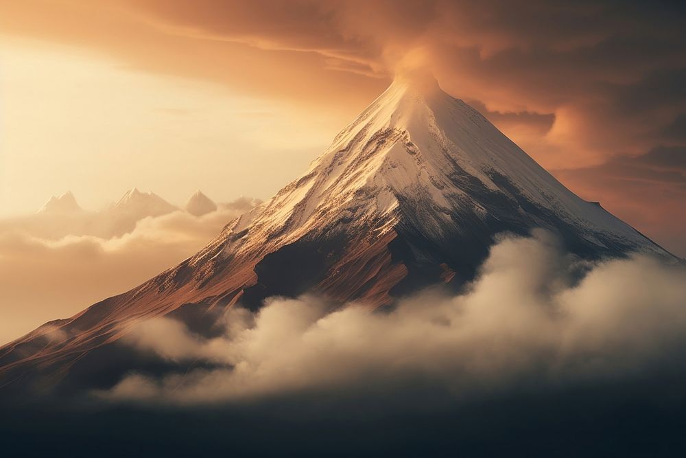 Volcanic mountains outdoors volcano nature. AI generated Image by rawpixel.