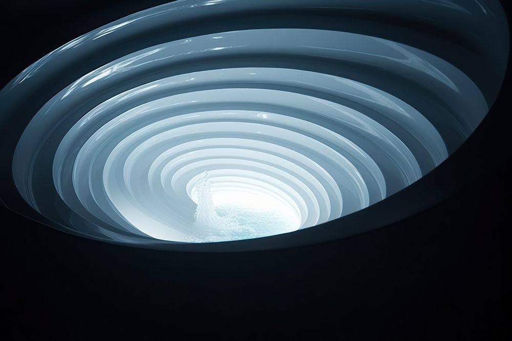 Whirlpool tube light architecture concentric. AI generated Image by rawpixel.