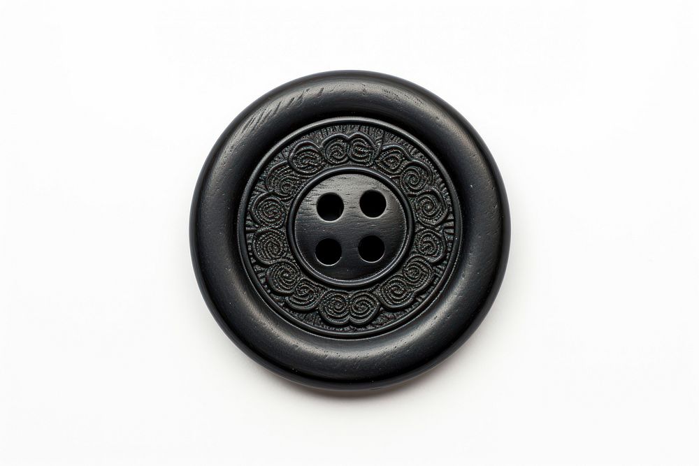 Black sewing button black white background electronics. AI generated Image by rawpixel.