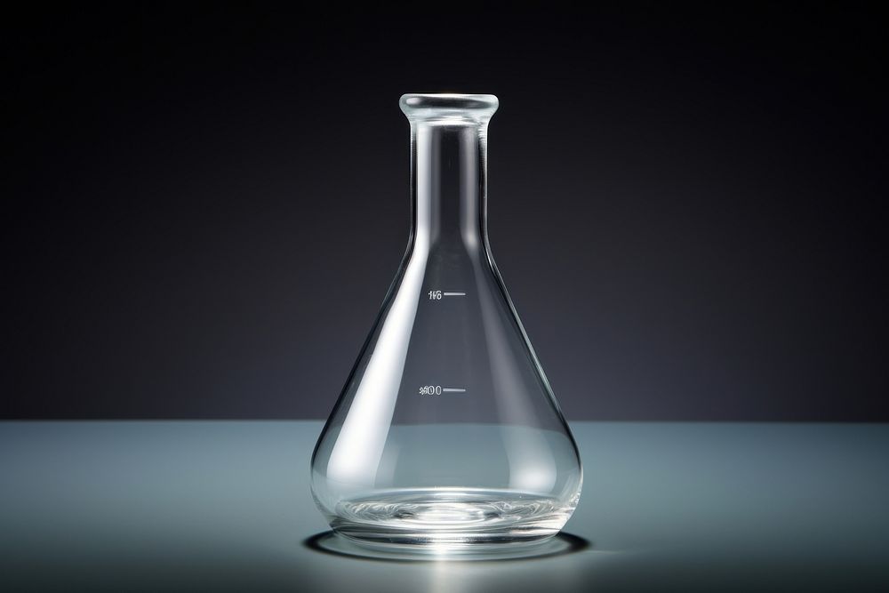 Glass phial bottle vase biochemistry. AI generated Image by rawpixel.