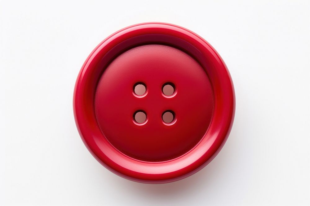 Red sewing button white background technology circle. AI generated Image by rawpixel.
