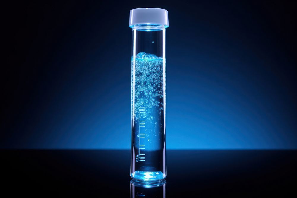 Vial bottle biochemistry transparent. AI generated Image by rawpixel.