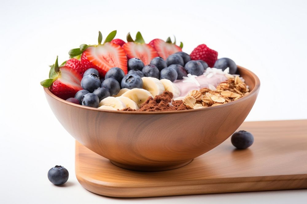 Acai bowl blueberry fruit food. AI generated Image by rawpixel.