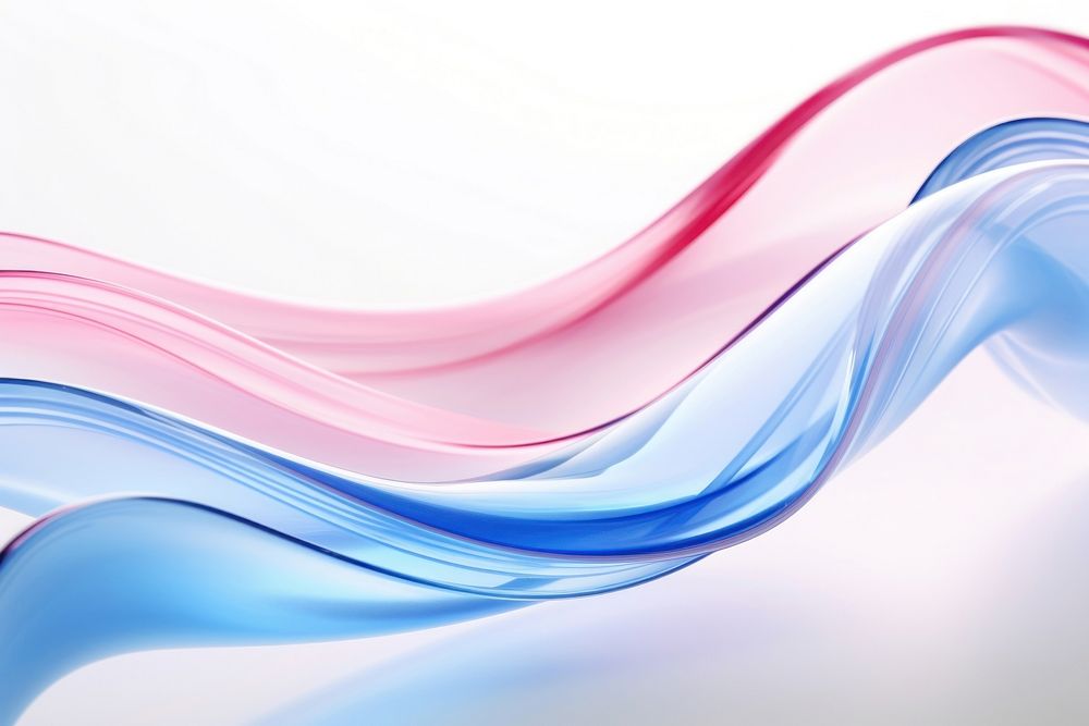 Abstract transparent blue pink swirl wave glass spring field backgrounds fragility softness. AI generated Image by rawpixel.
