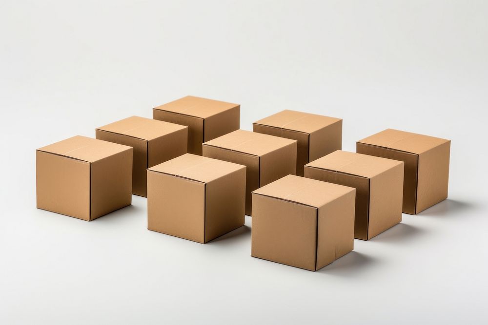 Boxs cardboard carton white background. AI generated Image by rawpixel.