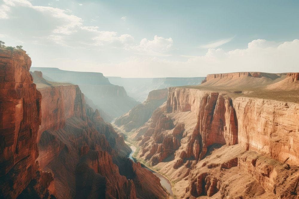Canyon view in summer landscape outdoors nature. AI generated Image by rawpixel.