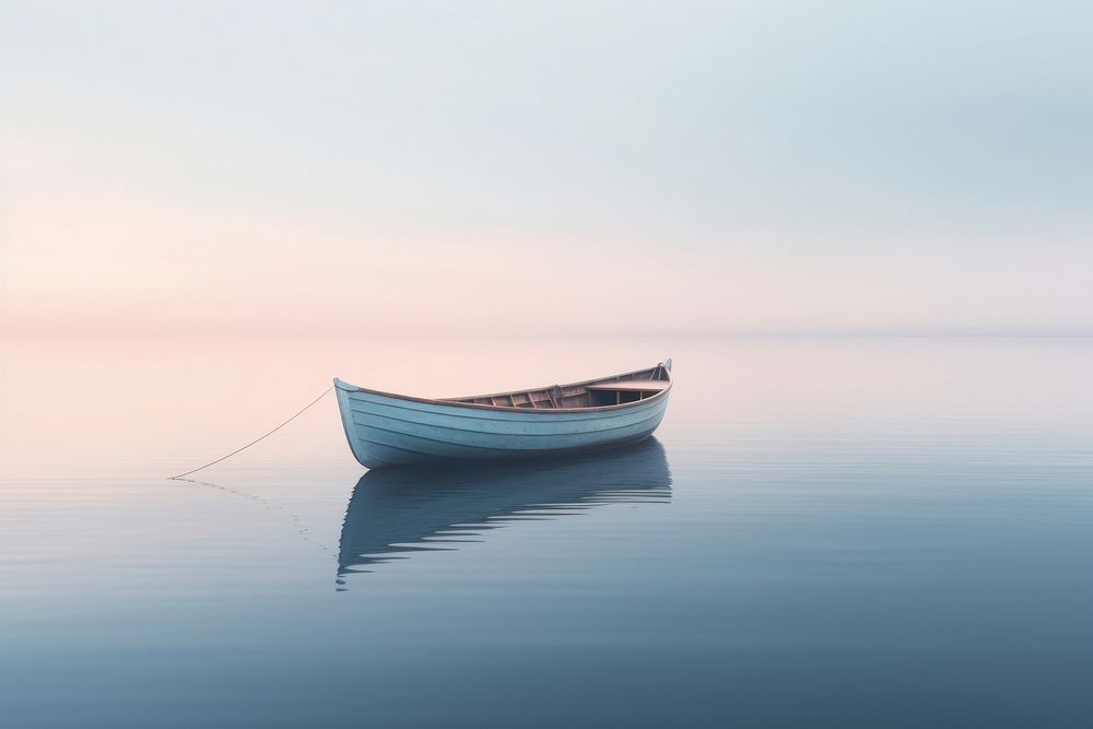 Calm water vehicle rowboat transportation. AI generated Image by rawpixel.