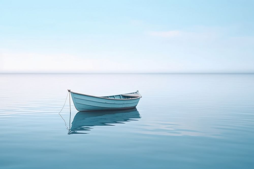Calm water sailboat outdoors horizon. AI generated Image by rawpixel.