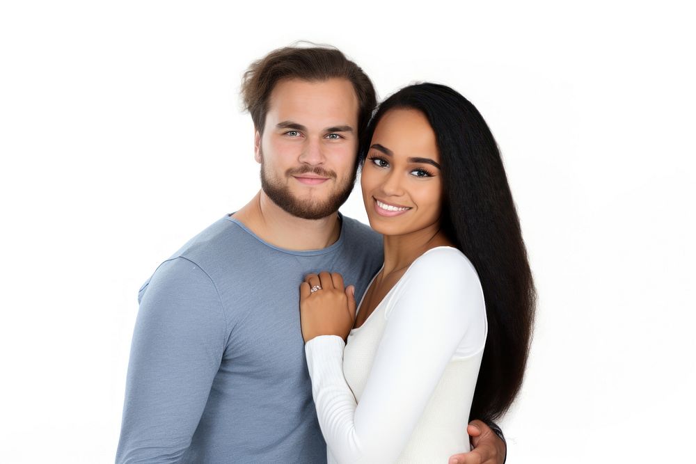 Diversity couple portrait adult photo. AI generated Image by rawpixel.