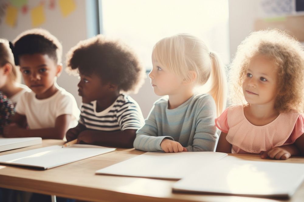 Diversity children in the Classroom classroom student baby. AI generated Image by rawpixel.
