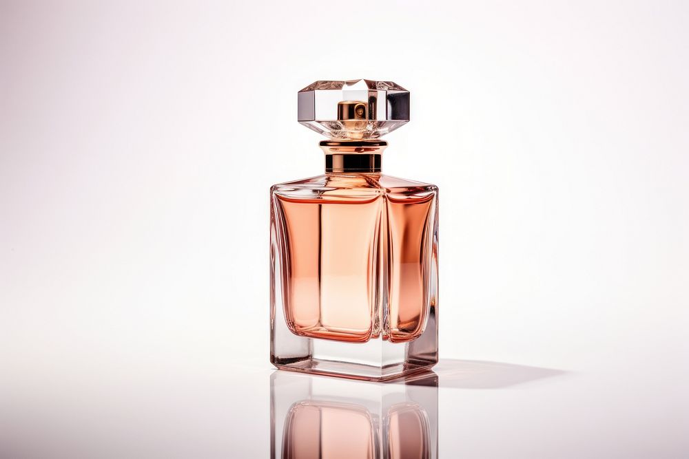 Fresh perfume bottle cosmetics white background glass. AI generated Image by rawpixel.