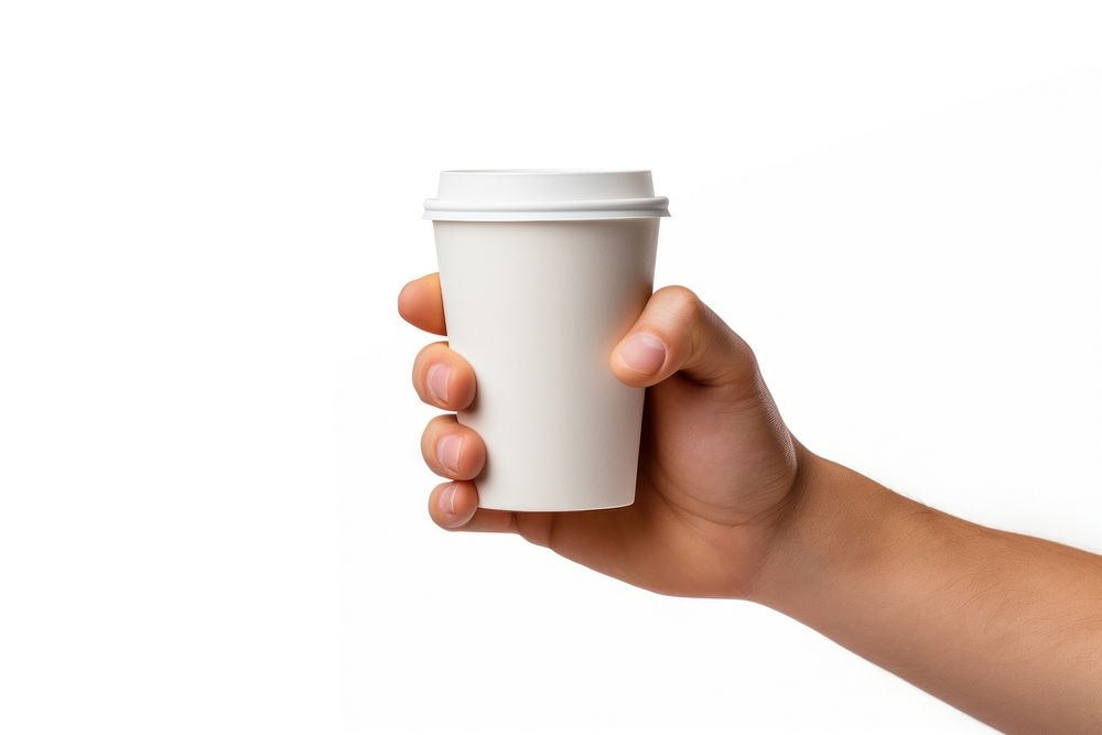 Male hand holding a Coffee paper cup coffee finger drink. AI generated Image by rawpixel.