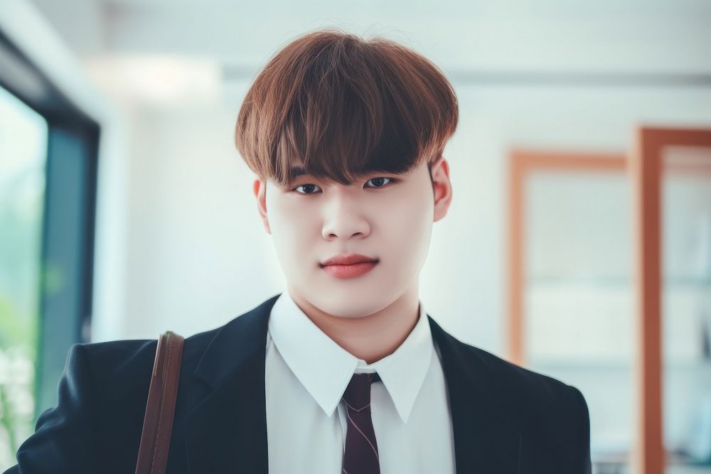 Mature handsome Korean entrepreneur portrait photo tie. AI generated Image by rawpixel.