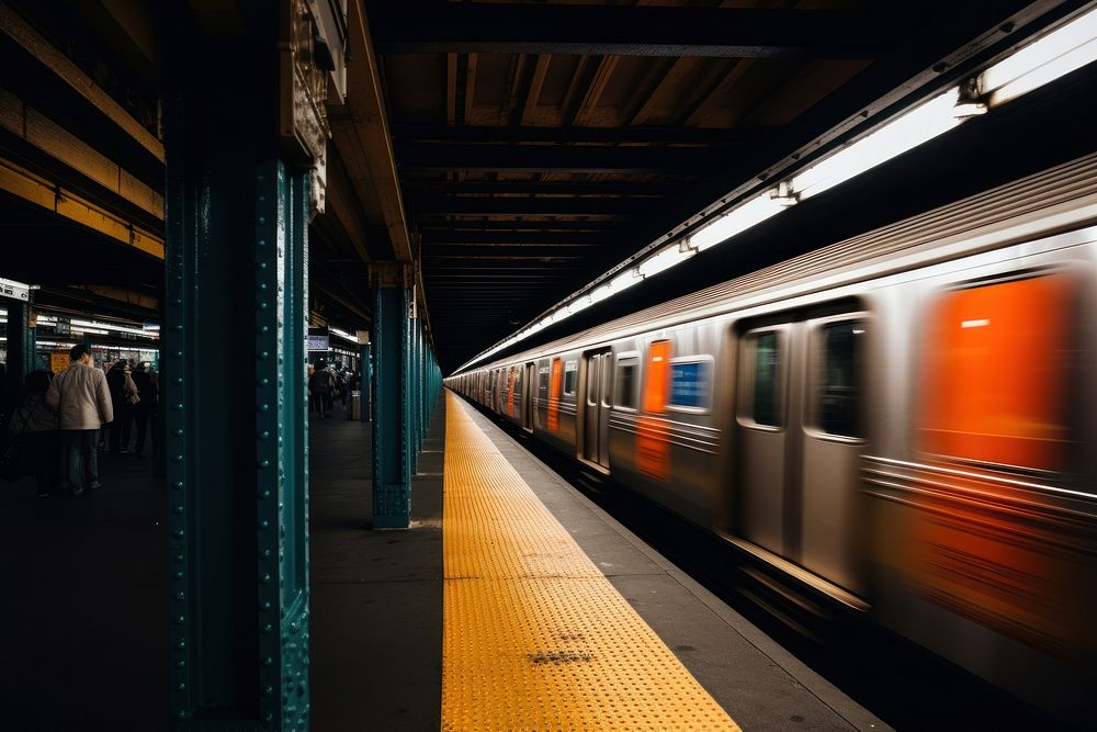 New York subway vehicle train transportation. AI generated Image by rawpixel.
