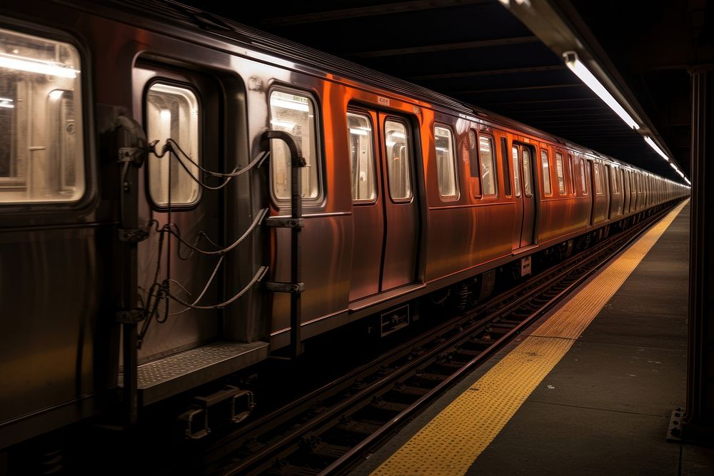 New York subway railway vehicle train. AI generated Image by rawpixel.