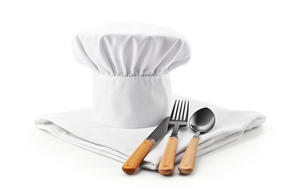 Chef Hat napkin spoon fork. AI generated Image by rawpixel.