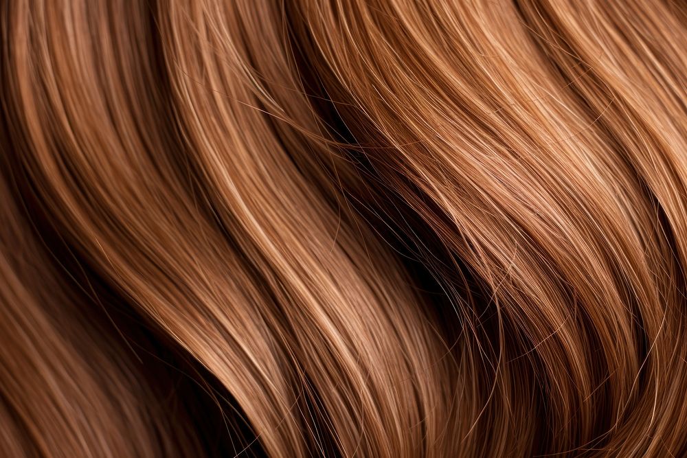 Silky brown hair texture backgrounds accessories full frame. 