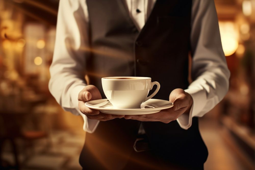 Cafe cup saucer coffee. AI generated Image by rawpixel.