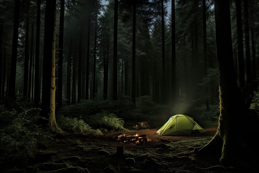 Camping camping outdoors forest. AI generated Image by rawpixel.