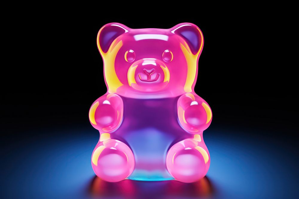 Bear head purple candy toy. AI generated Image by rawpixel.
