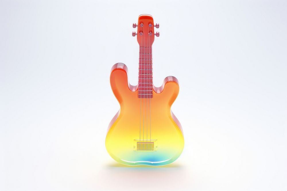 Mini guitar shape white background performance string. AI generated Image by rawpixel.