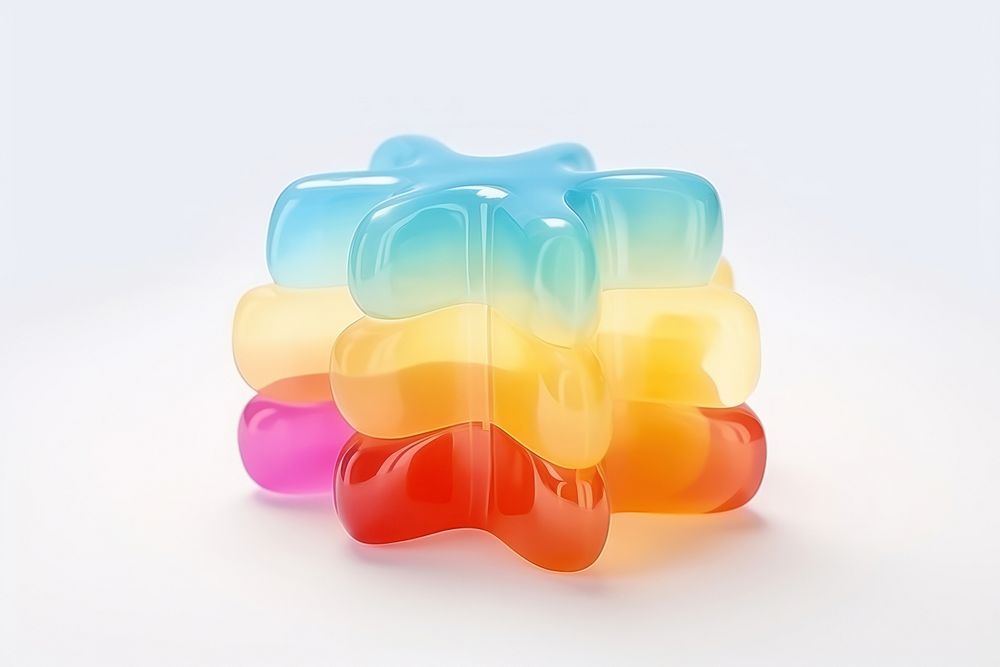 Rainbow confectionery sweets shape. AI generated Image by rawpixel.