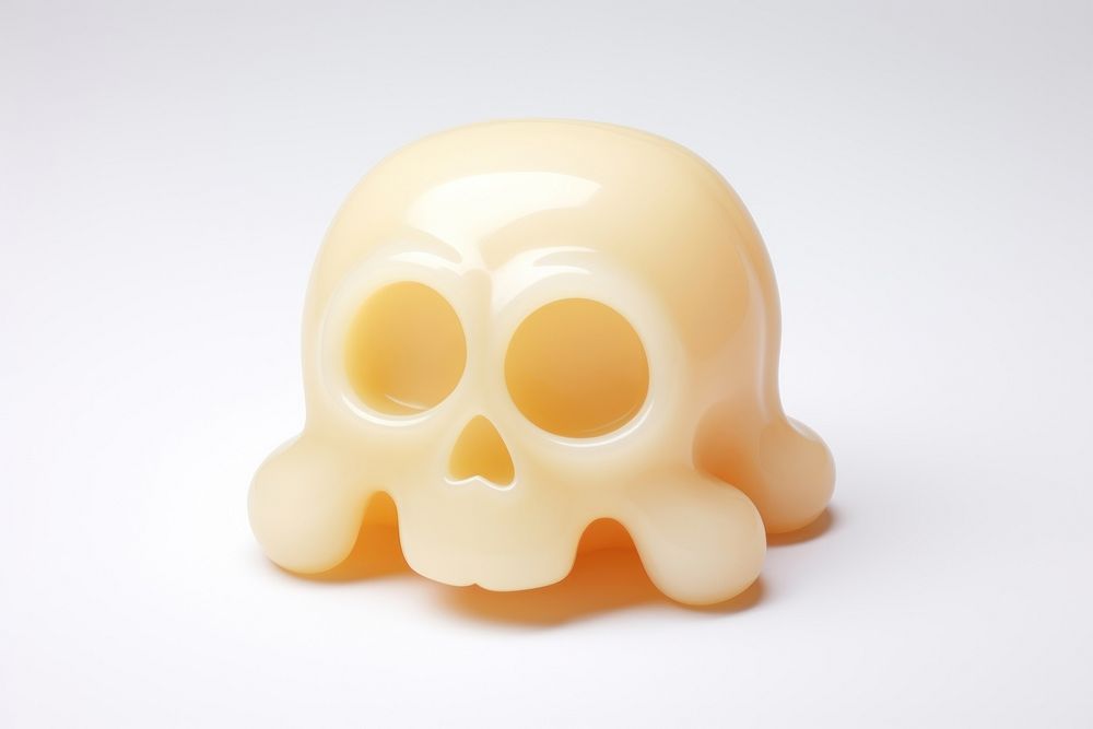 Skull icon white background translucent lighting. AI generated Image by rawpixel.