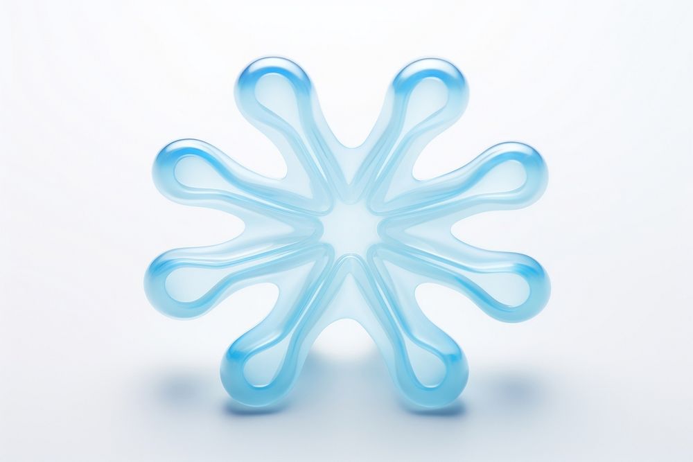 Snowflake shape white blue. AI generated Image by rawpixel.