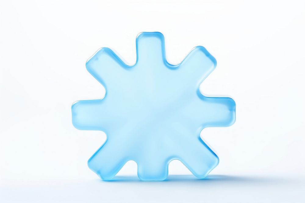 Shape blue snow white background. AI generated Image by rawpixel.