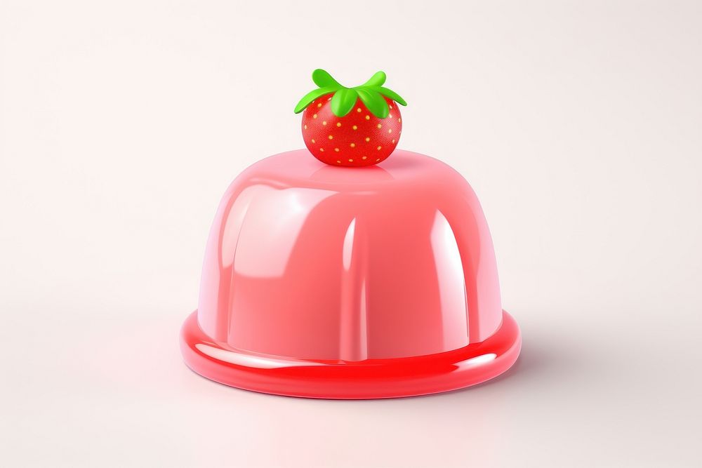 Strawberry cake fruit jelly food. AI generated Image by rawpixel.