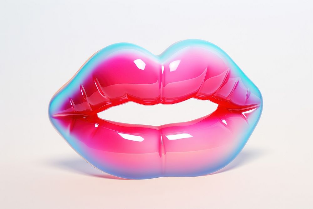 Lip white background moustache lipstick. AI generated Image by rawpixel.