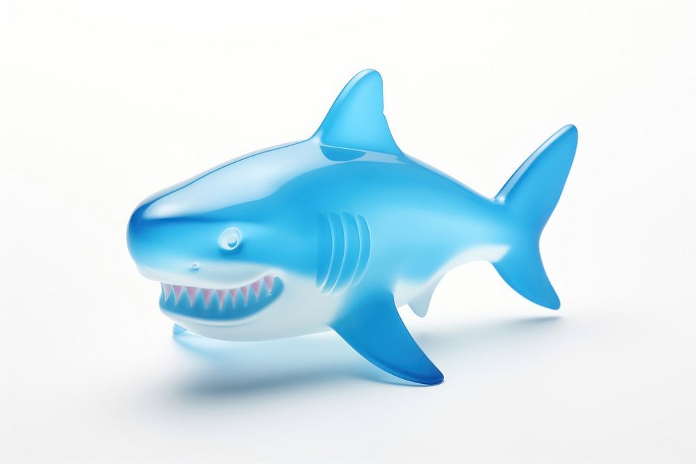 Cute shark animal fish white background. AI generated Image by rawpixel.