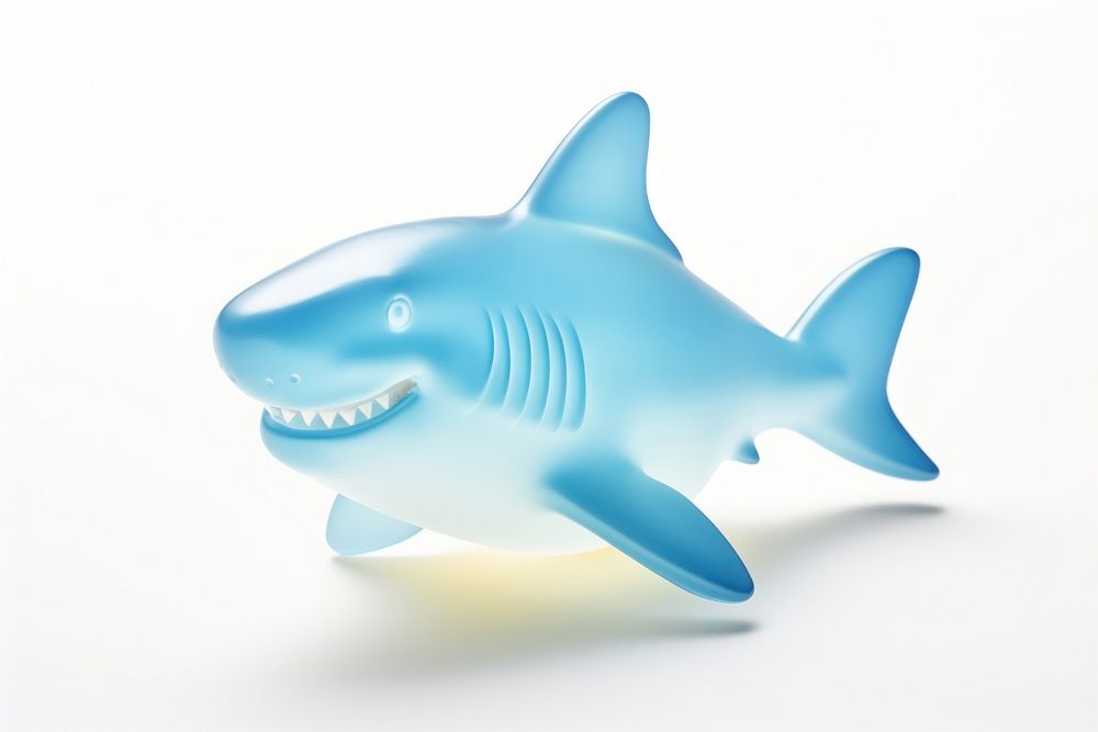 Cute shark animal fish white background. AI generated Image by rawpixel.