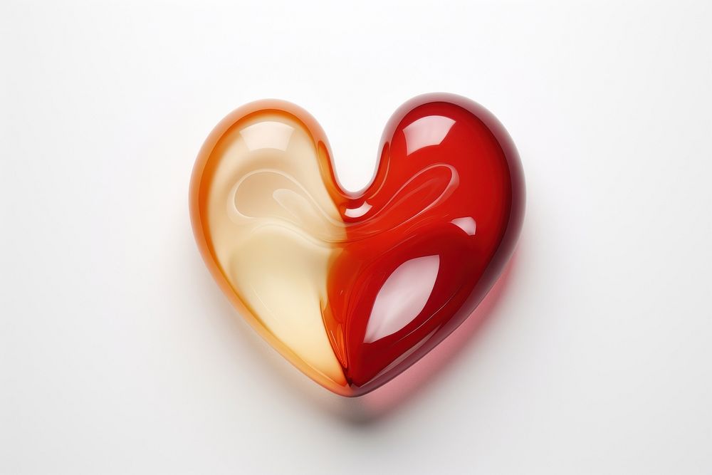 Half heart candy white background jewelry. AI generated Image by rawpixel.