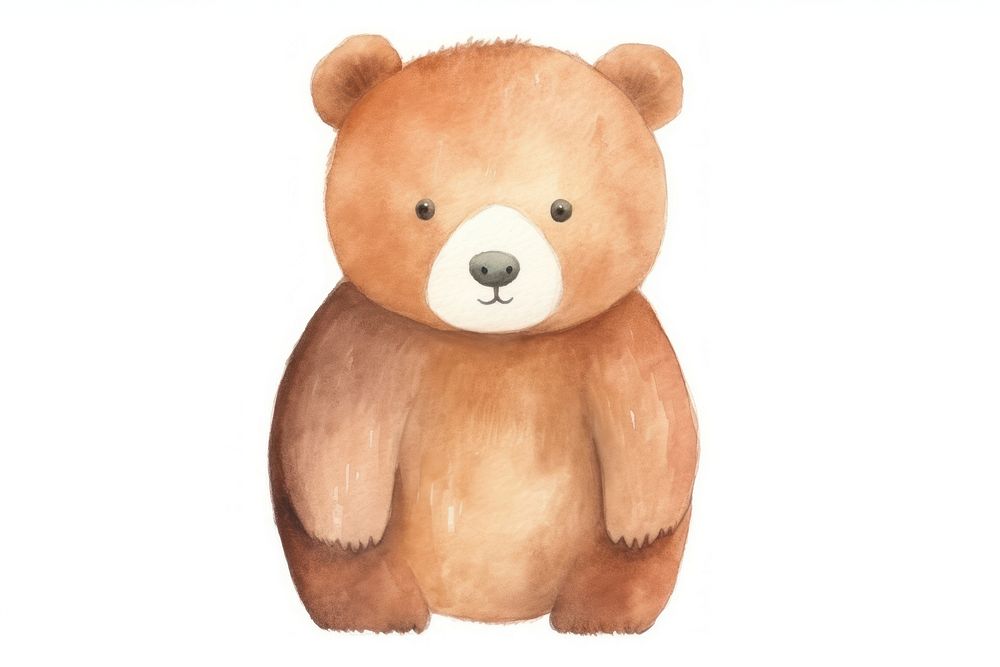 Bear drawing plush cute. AI generated Image by rawpixel.