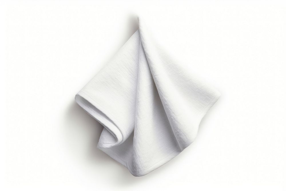 White towel folded white background simplicity. AI generated Image by rawpixel.
