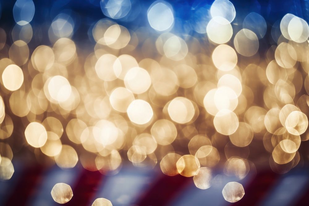 America color flag bokeh effect background light gold backgrounds. AI generated Image by rawpixel.