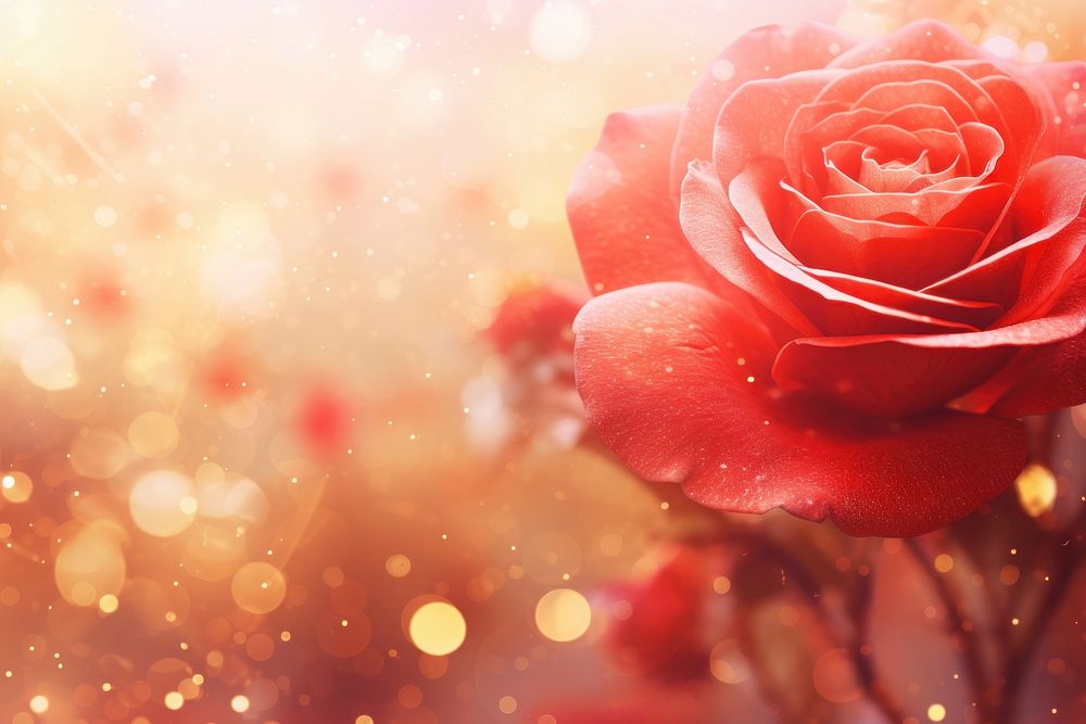 Red rose pattern bokeh effect background backgrounds abstract flower. AI generated Image by rawpixel.