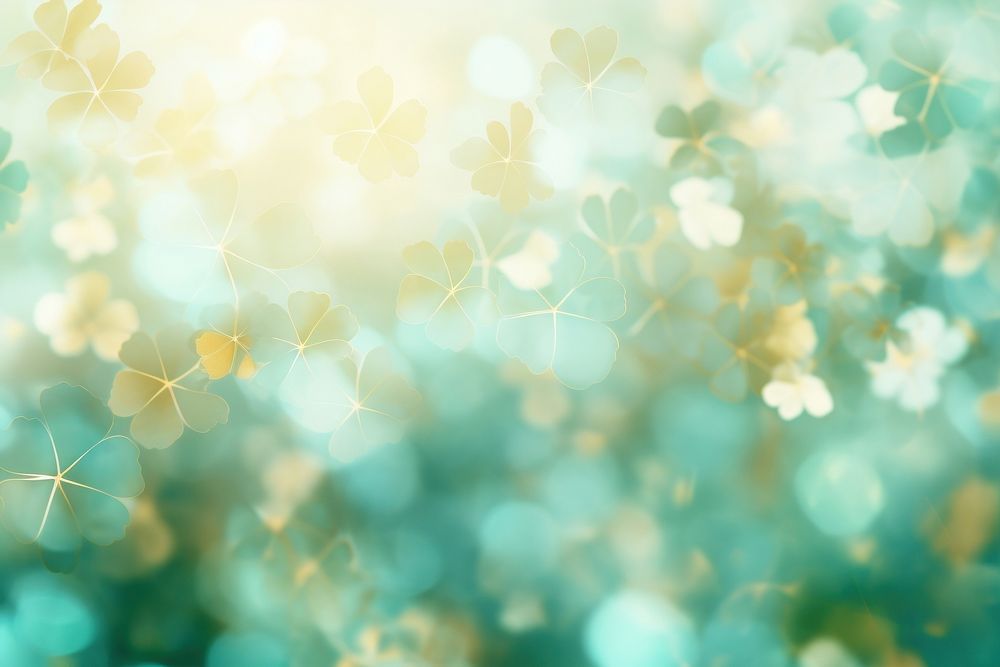 Clover leaf pattern bokeh effect background light backgrounds abstract. AI generated Image by rawpixel.