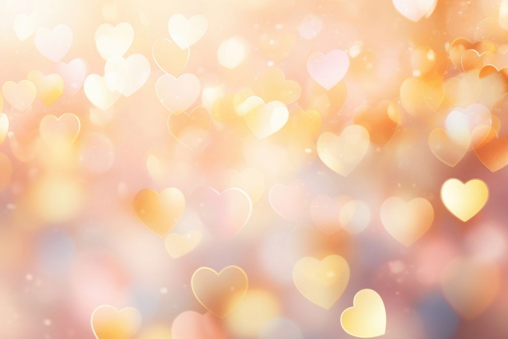 Heart pattern bokeh effect background backgrounds abstract gold. AI generated Image by rawpixel.