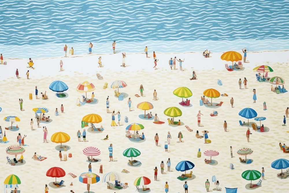 Beach outdoors pattern summer. AI generated Image by rawpixel.