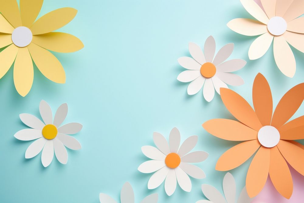 Simple daisy flowers pattern backgrounds petal. AI generated Image by rawpixel.
