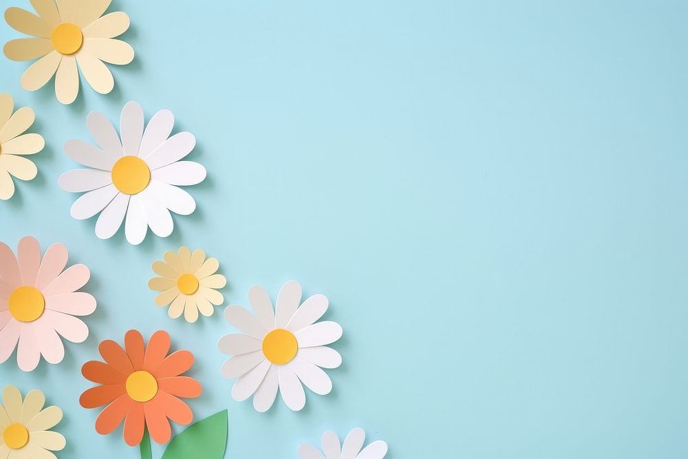 Simple daisy flowers backgrounds pattern petal. AI generated Image by rawpixel.