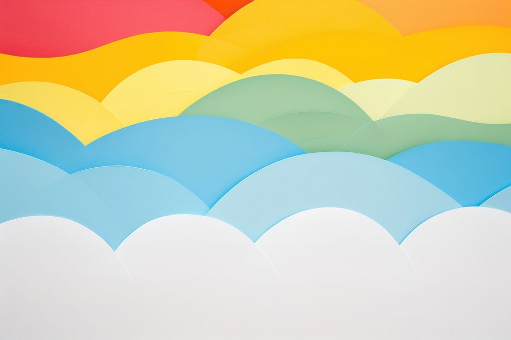 Rainbow and cloud in the sky picture pattern art backgrounds. AI generated Image by rawpixel.